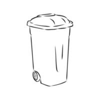 trash can vector sketch