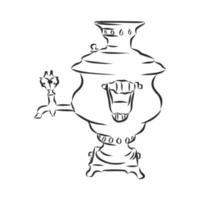 dibujo vectorial de samovar vector