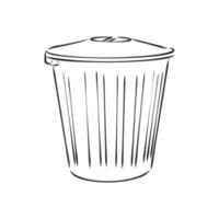 trash can vector sketch