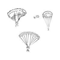 parachutist vector sketch