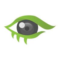 Abstract eye design vector logo template illustration