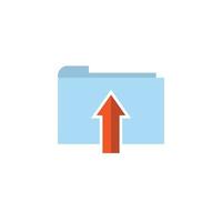 Flat file folder upload icon vector design