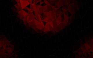 Dark Red vector shining triangular pattern.