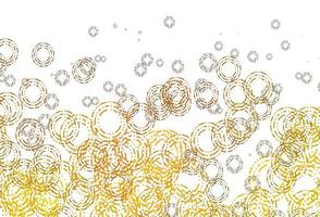 Light Yellow, Orange vector texture with disks.