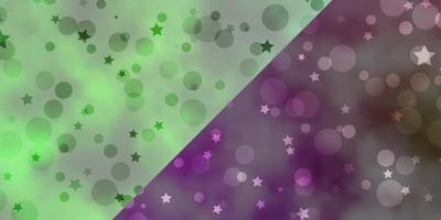 Vector template with circles, stars.