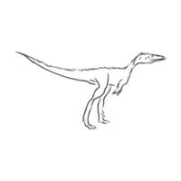 dibujo vectorial de dinosaurio vector