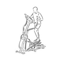 exercise bike vector sketch