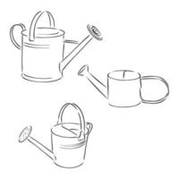 garden watering can vector sketch