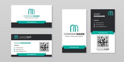 Modern business card design vector