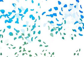 Light blue, green vector backdrop with abstract shapes.
