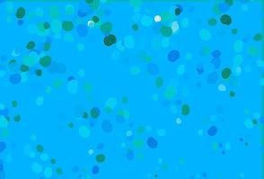 Light Blue, Green vector pattern with bubble shapes.