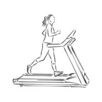 exercise bike vector sketch