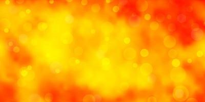 Light Orange vector background with circles.