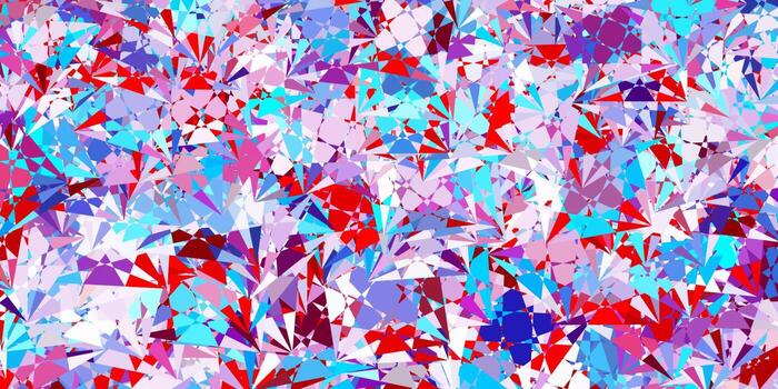 Light Blue, Red vector template with triangle shapes.