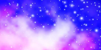 Light Purple vector pattern with abstract stars.