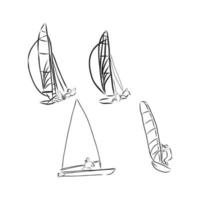 yacht vector sketch
