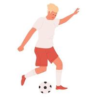 Man kicking a ball vector