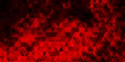 Dark Orange vector background with lines, triangles.