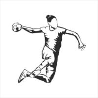 dibujo vectorial de balonmano vector