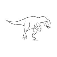 dibujo vectorial de dinosaurio vector