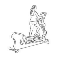 exercise bike vector sketch