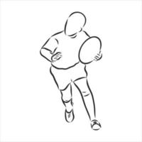 dibujo vectorial de balonmano vector