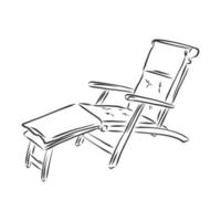 chaise longue dibujo vectorial vector