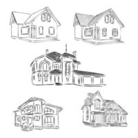 house vector sketch