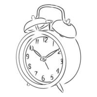 alarm clock vector sketch