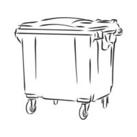 trash can vector sketch