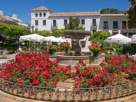 ESTEPONA, ANDALUCIA, SPAIN - MAY 5. Flower Square in Estepona Spain on May 5, 2014. Unidentified people. photo
