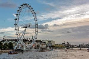 LONDON, UK - NOVEMBER 3. View along the River Thames in  London on November 3, 2013. Unidentified people photo