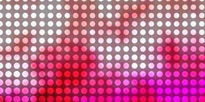 Light Pink vector background with circles.