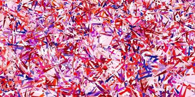 Light blue, red vector background with triangles.