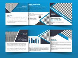 folleto tríptico cuadrado de negocios corporativos modernos con plantilla de forma creativa vector
