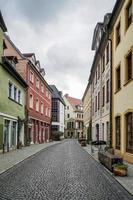 weimar, alemania, 2014. calle típica en weimar alemania foto