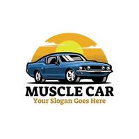 American muscle car vector illustration isolated. Best for car club related enthusiast