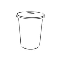 trash can vector sketch