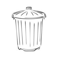 trash can vector sketch