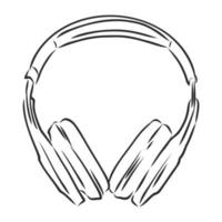 headphones vector sketch