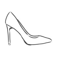 dibujo vectorial de zapatos de mujer vector