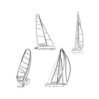 yacht vector sketch