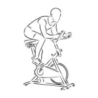 exercise bike vector sketch