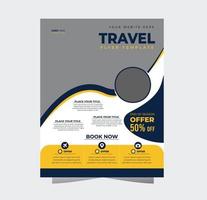 TRAVEL FLYER TEMPLATE DESIGN vector