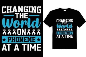 World Dyslexia Awareness T-shirt design vector