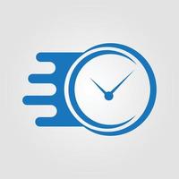 logotipo de reloj ilustración del logotipo del tiempo del cronómetro. plantilla de logotipo de gestión del tiempo. vector