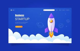 Start-up corporate landing page. - Vector. vector