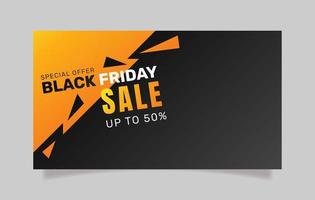 black friday yellow and black abstract sale banner. - Vector