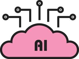 Cloud Computing AI vector