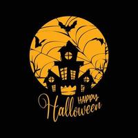 diseño de camiseta de feliz halloween vector